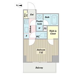 プロシード新栄 1Kの間取図画像