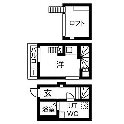 シャレイド豊田本町イースト 1SKの間取図画像