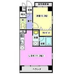 レージュ桜山 1LDKの間取図画像