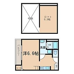 ヴィーター鳴浜 1SKの間取図画像