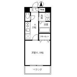 meLiV桜山 1Kの間取図画像