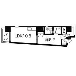 SLANTWALLS 1LDKの間取図画像
