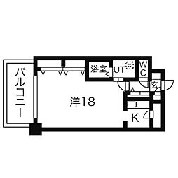 リーヴァストゥーディオ丸の内 ワンルームの間取図画像