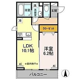 メゾンボヌール 1LDKの間取図画像