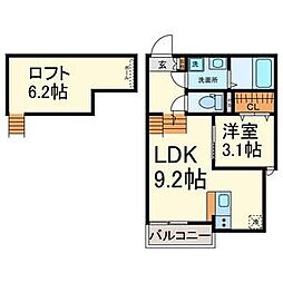 ファミリーステージ川名2 1LDKの間取図画像