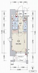 プレサンス大須観音駅前サクシード 1Kの間取図画像