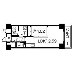 Primal千種stelo 1LDKの間取図画像