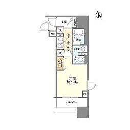 フレールコート東別院 1Kの間取図画像