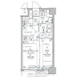 ディアレイシャス矢場町 1LDKの間取図画像
