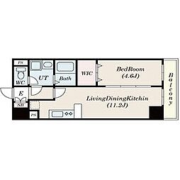 フォレシティ新栄 1LDKの間取図画像