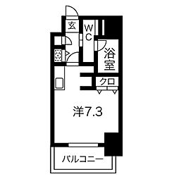 エグゼプレジオ ワンルームの間取図画像