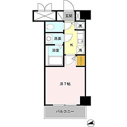 ヴィラマリオン 1Kの間取図画像