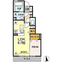 セリシールF 1LDKの間取図画像
