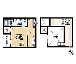 シャマー・ウィラ ワンルームの間取図画像