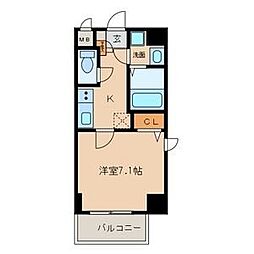 Z・R名駅 1Kの間取図画像
