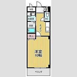 本州ビル3 1Kの間取図画像