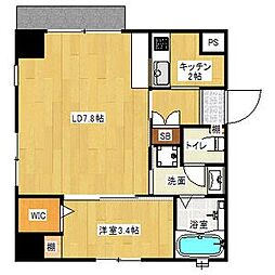ラクラーレ上前津 1LDKの間取図画像