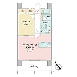 KAMIMAEZURISE 1LDKの間取図画像