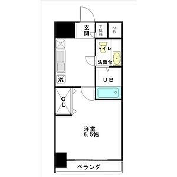 愛知県名古屋市北区平安１丁目(賃貸マンション1K・8階・24.82㎡)の写真 その2