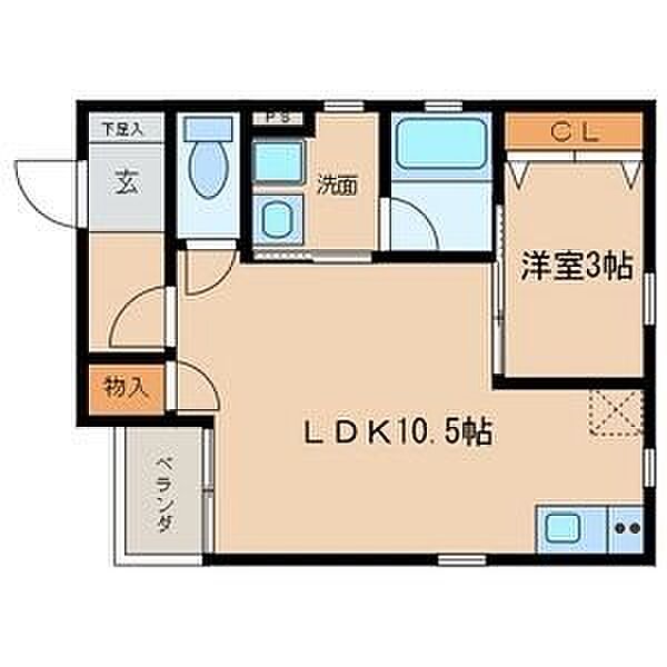 愛知県名古屋市北区八代町２丁目(賃貸アパート1LDK・2階・33.83㎡)の写真 その2