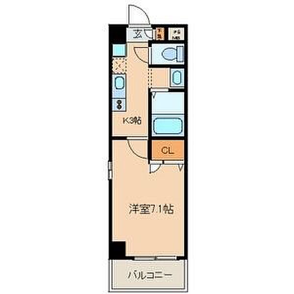 愛知県名古屋市北区金城町３丁目(賃貸アパート1K・2階・24.93㎡)の写真 その2