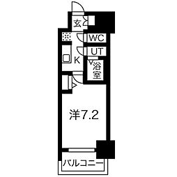 アドバンス名古屋モクシー 1Kの間取図画像