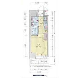 名古屋市営桜通線 太閤通駅 徒歩7分の賃貸マンション 6階1Kの間取り