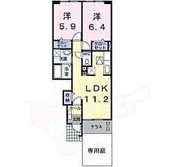 ローレルコートS 2LDKの間取図画像