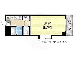 モンテメール仲田 1Kの間取図画像
