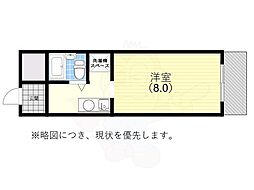 コウアロイヤル垂水パート2 1Kの間取図画像
