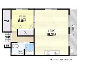 ジュリオ朝霧  ｜ 兵庫県明石市大蔵谷奥（賃貸マンション1LDK・5階・57.44㎡） その2