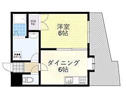 グレース一番館 1DKの間取図画像