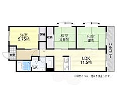 ラフェスタ二見 3LDKの間取図画像