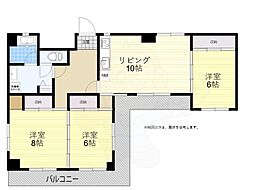 エクシード舞子 3LDKの間取図画像