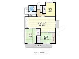 メゾン霞ケ丘 3LDKの間取図画像