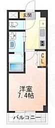 エイチツー西明石 1Kの間取図画像