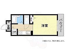 YKハイツ小久保 ワンルームの間取図画像
