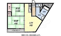 サムティ南多聞台 2LDKの間取図画像
