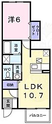 ソレイユ丸塚 1LDKの間取図画像