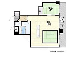 グランドシャトー西明石 1LDKの間取図画像