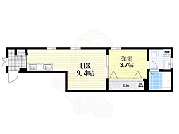 アメニティK 1LDKの間取図画像