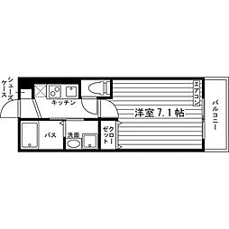 エスポワール花園 1Kの間取図画像