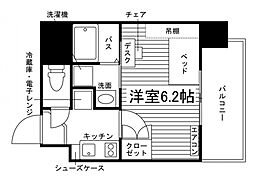 学生会館 N2上熊本[食事付き] 1Kの間取図画像