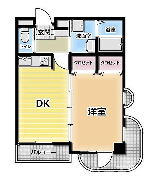 ローズ 402｜香川県丸亀市南条町(賃貸マンション1DK・4階・38.51㎡)の写真 その2