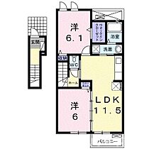 アルバ・ベル 204 ｜ 香川県綾歌郡綾川町滝宮86番地1（賃貸アパート2LDK・2階・56.17㎡） その2