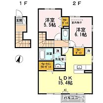 フォンテーヌ金倉 Ａ・Ｂ棟 A棟 201 ｜ 香川県丸亀市金倉町（賃貸アパート2LDK・2階・66.17㎡） その2