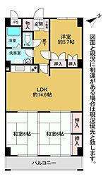 清見グリーンマンション 3LDKの間取図画像