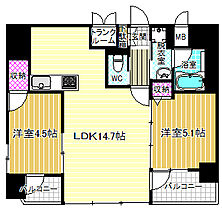 エステムプラザ梅田  ｜ 大阪府大阪市北区曾根崎1丁目（賃貸マンション2LDK・4階・58.92㎡） その2