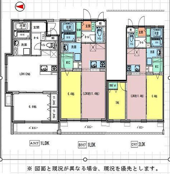 シュルーク 102｜静岡県沼津市大岡(賃貸マンション1LDK・1階・45.05㎡)の写真 その2