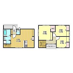 エバリー学園通り 1階3LDKの間取り